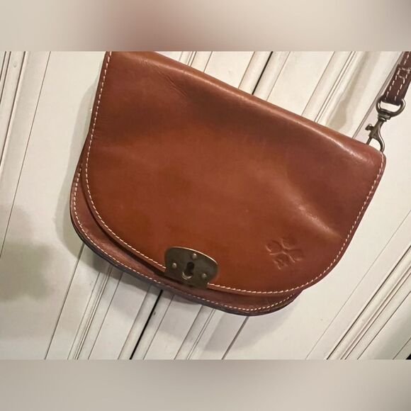 Patricia Nash Women's Kirby East West Leather Crossbody Brown Handbag - Picture 7 of 15